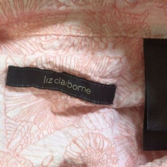 Floral Print Button Down Shirt 3/4 Sleeve Career Casual Blouse - Picture 9 of 14